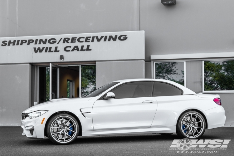 2015 BMW M4 with 20" BBS CI-R in Platinum (SS Rim Protector) wheels