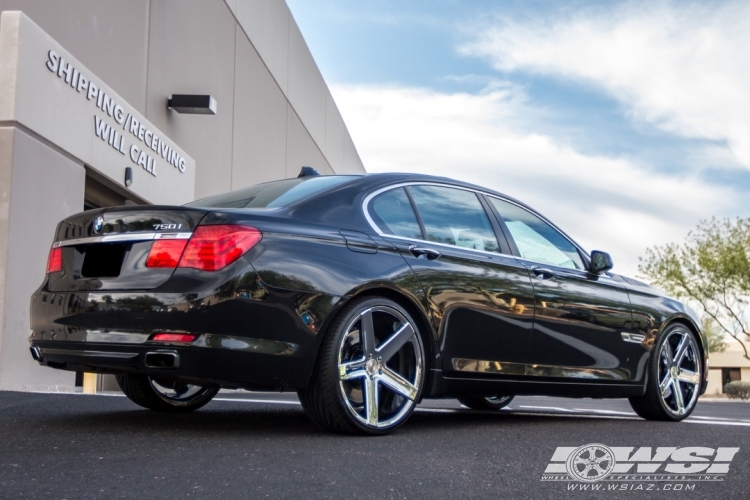 2009 BMW 7-Series with 22" Heavy Hitters HH15 in Chrome wheels