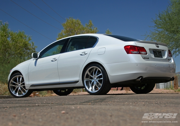 2008 Lexus GS with 20" Axis EXE Convex in Machined wheels