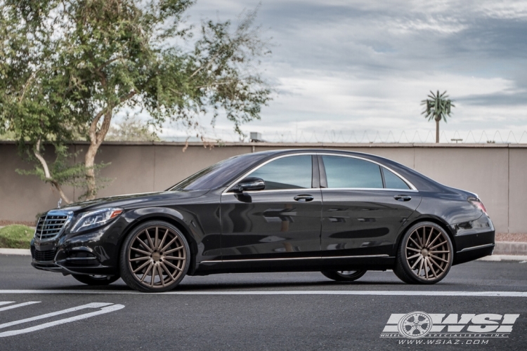 2015 Mercedes-Benz S-Class with 22" Vossen VFS-2 in Satin Bronze wheels