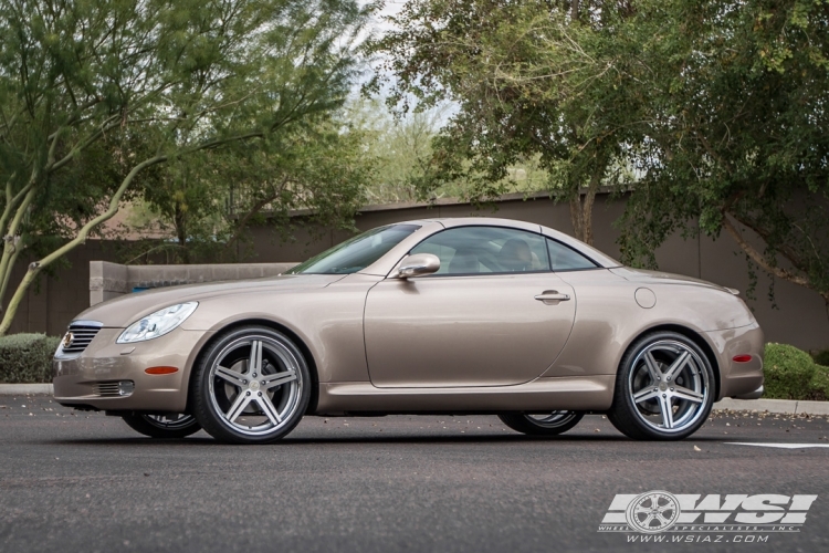 2002 Lexus SC with 20" TSW Mirabeau (2PC) in Silver (Multi-Piece) wheels