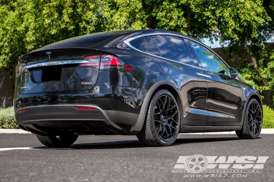 2016 Tesla Model X with 22" Avant Garde M310 in Matte Black wheels