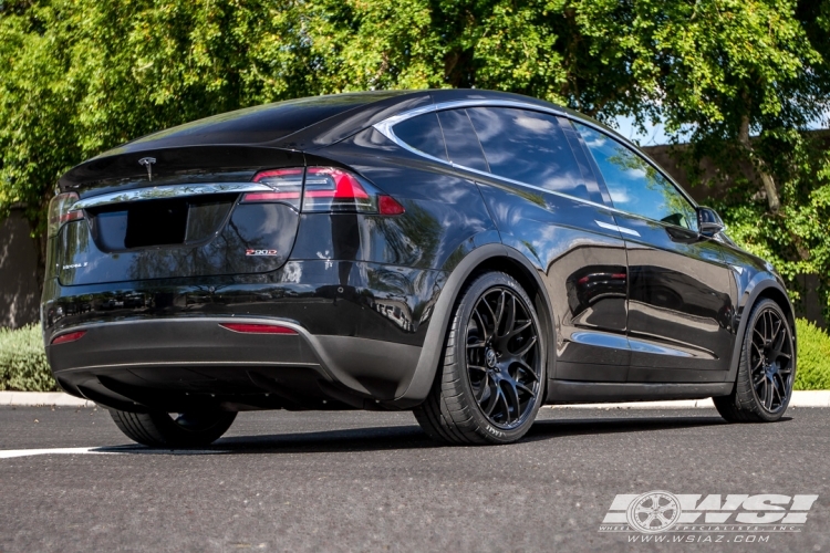 2016 Tesla Model X with 22" Avant Garde M310 in Matte Black wheels