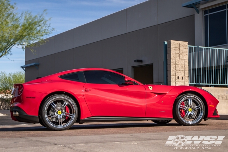 2016 Ferrari F12 with 22" GFG Forged Messina in Chrome wheels