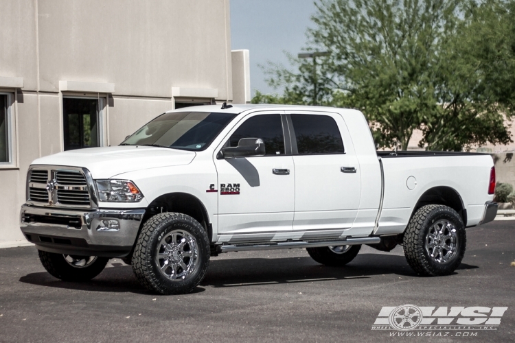 2013 Ram Pickup with 20" Hostile Off Road H105 Exile-8 in Chrome (Armor Plate) wheels