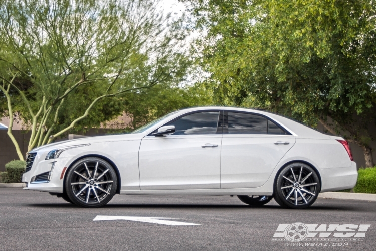 2014 Cadillac CTS with 20" Lexani CSS-15 in Machined Black wheels