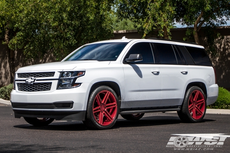 2016 Chevrolet Tahoe with 24" Gianelle Bologna in Satin Black wheels