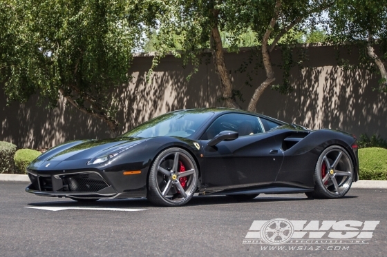 2016 Ferrari 488 with 21/22" Vossen Forged VPS303 in Custom wheels