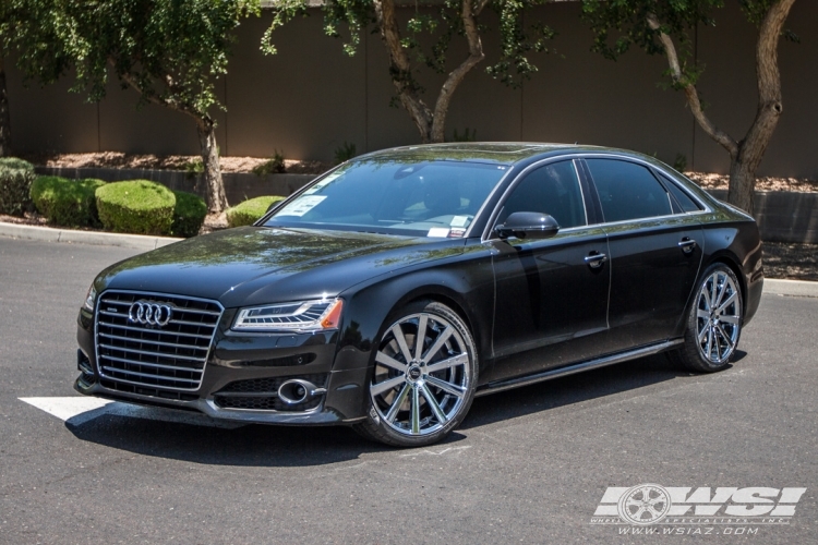 2016 Audi A8 with 22" Gianelle Santoneo in Chrome wheels