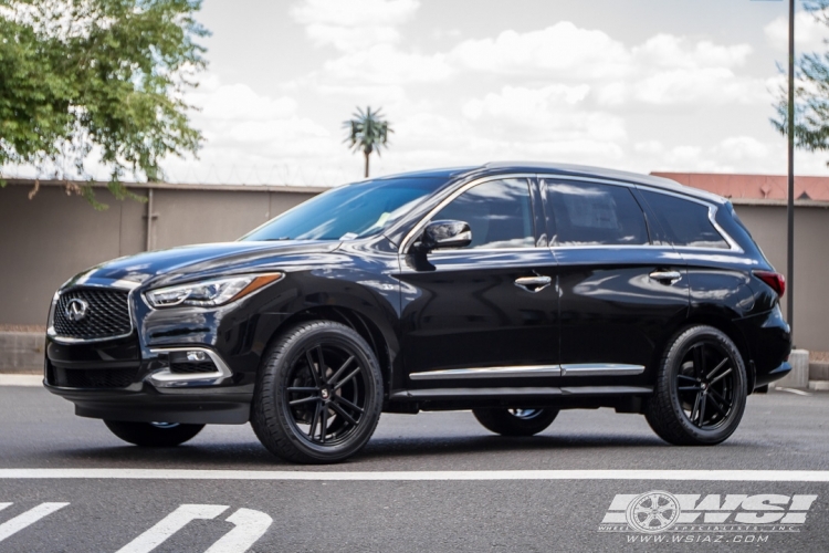 2016 Infiniti QX60 with 20" Koko Kuture Massa-5 in Satin Black wheels