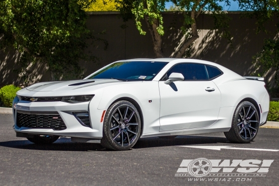 2016 Chevrolet Camaro with 20" Lexani Gravity in Gloss Black (CNC Accents) wheels