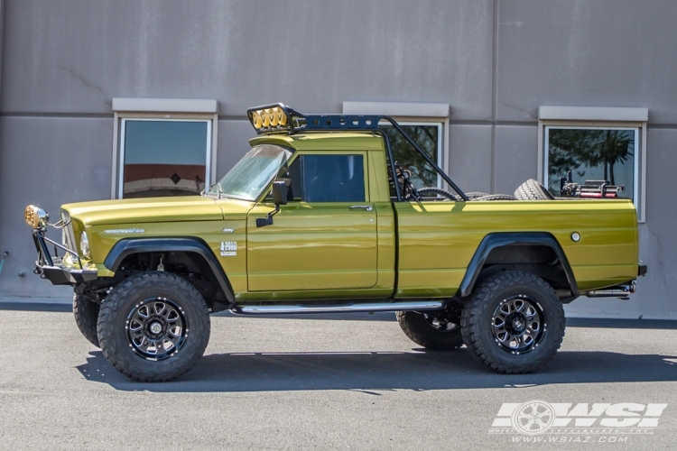 1968 Jeep Gladiator with 18" Hostile Off Road H102 Havoc-8 in Gloss Black Milled (Blade Cut) wheels