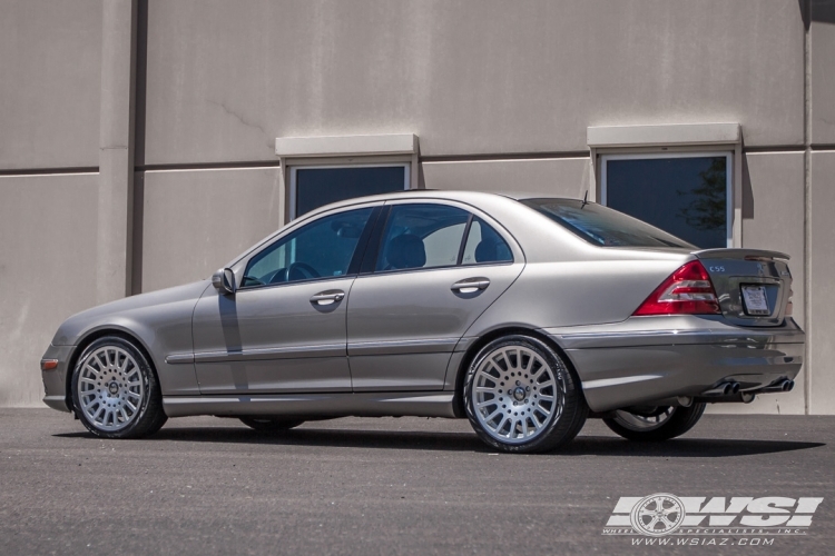 2006 Mercedes-Benz C-Class with 18" TSW Holeshot (RF) in Silver Machined wheels