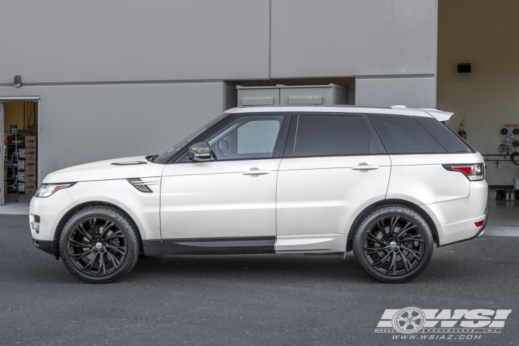 2014 Land Rover Range Rover with 22" Redbourne Noble in Matte Black wheels