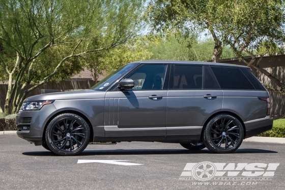 2016 Land Rover Range Rover with 22" Redbourne Noble in Matte Black wheels