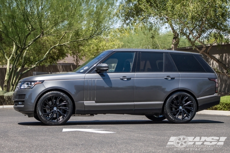 2016 Land Rover Range Rover with 22" Redbourne Noble in Matte Black wheels
