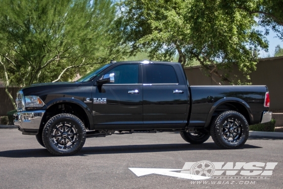 2016 Ram Pickup with 20" SOTA Off Road R.E.P.R. 8 in Black Milled (Death Metal) wheels