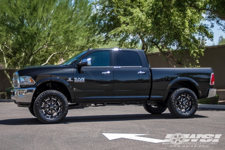 2016 Ram Pickup with 20" SOTA Off Road R.E.P.R. 8 in Black Milled (Death Metal) wheels