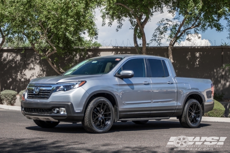 2017 Honda Ridgeline with 20" Gianelle Monaco in Semi Gloss Black wheels