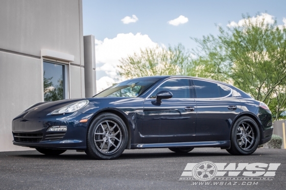 2010 Porsche Panamera with 20" Modulare Forged M18 in Brushed wheels