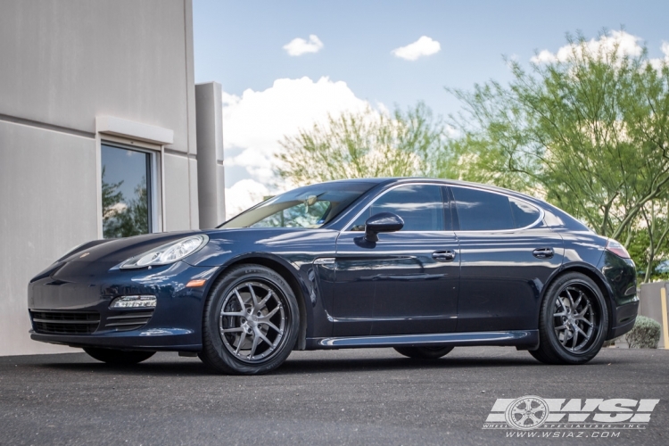 2010 Porsche Panamera with 20" Modulare Forged M18 in Brushed wheels