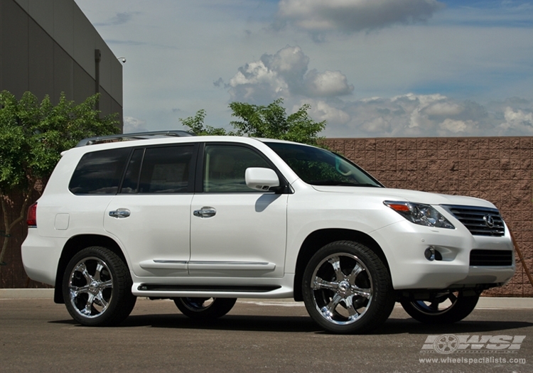 2008 Lexus LX with 22" MKW Closeouts B26 in Chrome wheels
