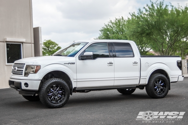 2011 Ford F-150 with 20" Black Rhino Sierra in Gloss Black (Milled Accents) wheels