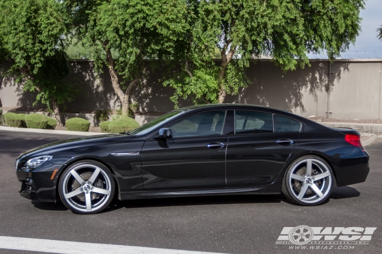 2014 BMW 6-Series with 22" Vossen CV3-R in Silver Metallic wheels