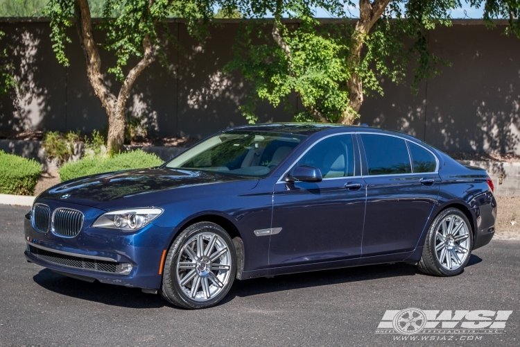 2012 BMW 7-Series with 20" Gianelle Tropez in Silver Machined wheels