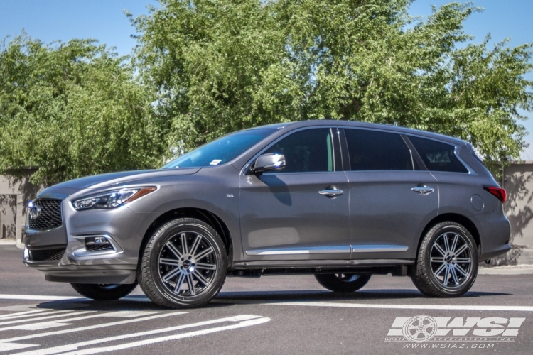 2016 Infiniti QX60 with 20" Gianelle Tropez in Satin Black Machined wheels