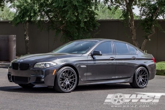 2012 BMW 5-Series with 20" RSR R801 (FF) in Graphite wheels