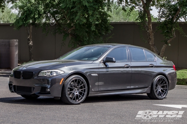 2012 BMW 5-Series with 20" RSR R801 (FF) in Graphite wheels