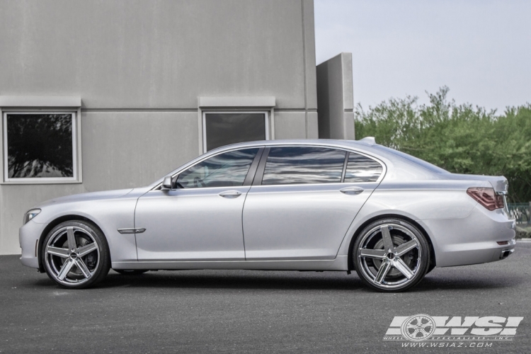 2012 BMW 7-Series with 22" Giovanna Dramuno-5 in Chrome wheels