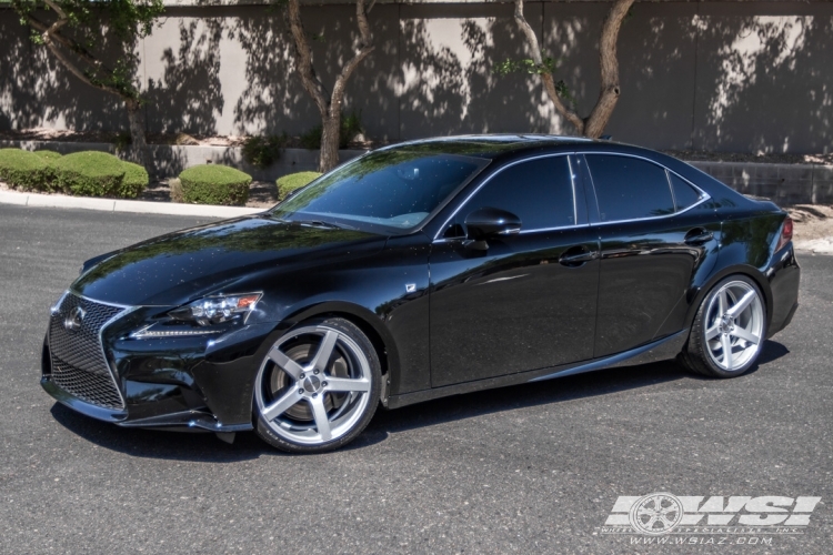 2014 Lexus IS with 19" Vossen CV3-R in Silver Metallic wheels