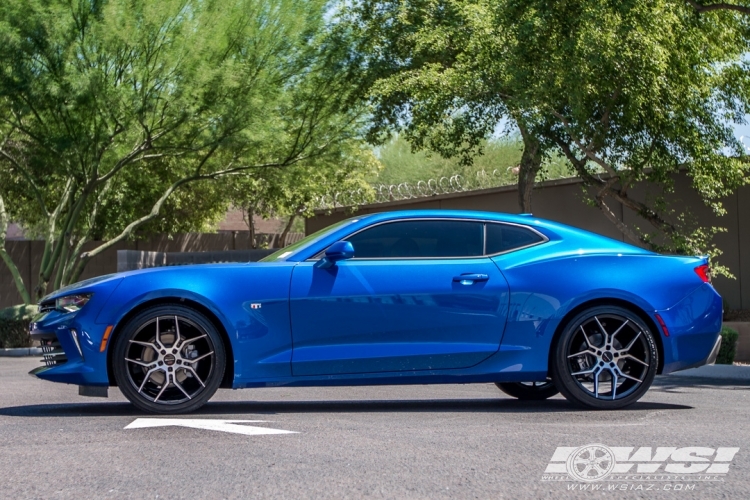 2016 Chevrolet Camaro with 20" Giovanna Haleb in Gloss Black Machined wheels