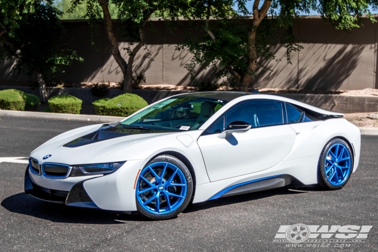 2016 BMW i8 with 20" BBS CI-R in Platinum (SS Rim Protector) wheels