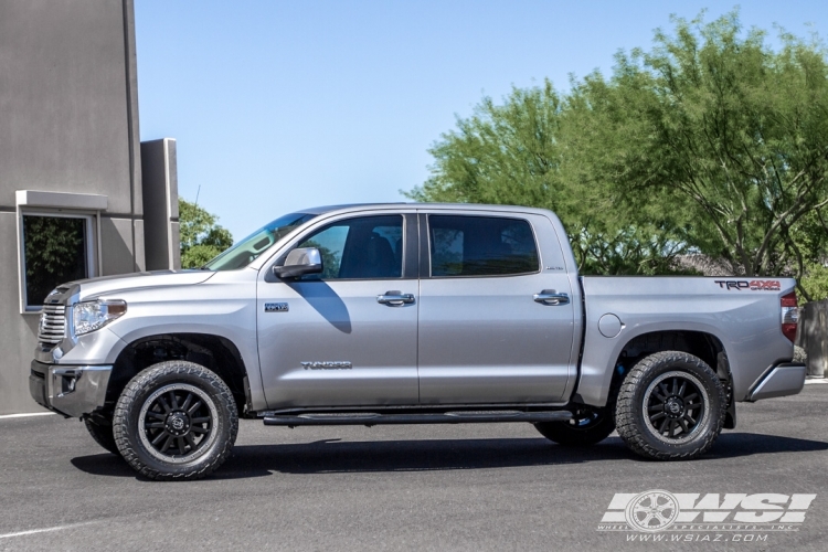 2015 Toyota Tundra with 20" Black Rhino Tanay in Matte Black (Graphite Lip) wheels