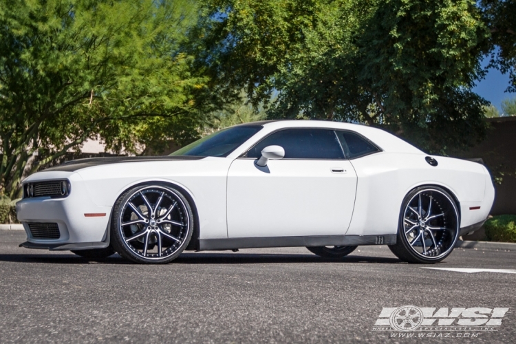 2009 Dodge Challenger with 24" Asanti AF-150 in Chrome / Black wheels