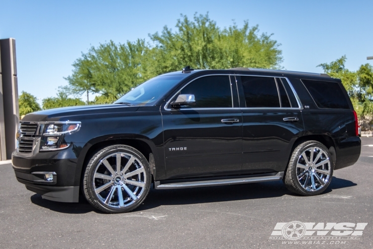 2017 Chevrolet Tahoe with 24" Gianelle Santoneo in Chrome wheels