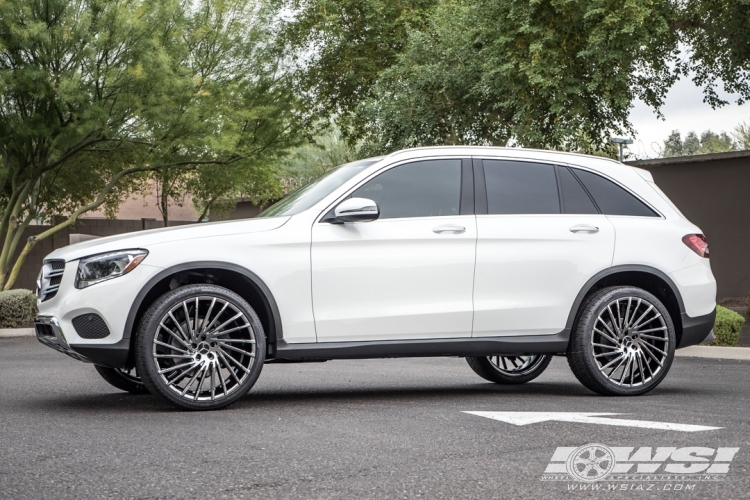 2017 Mercedes-Benz GLC-Class with 22" Lexani Wraith in PVD Black Chrome (Machined Tips) wheels