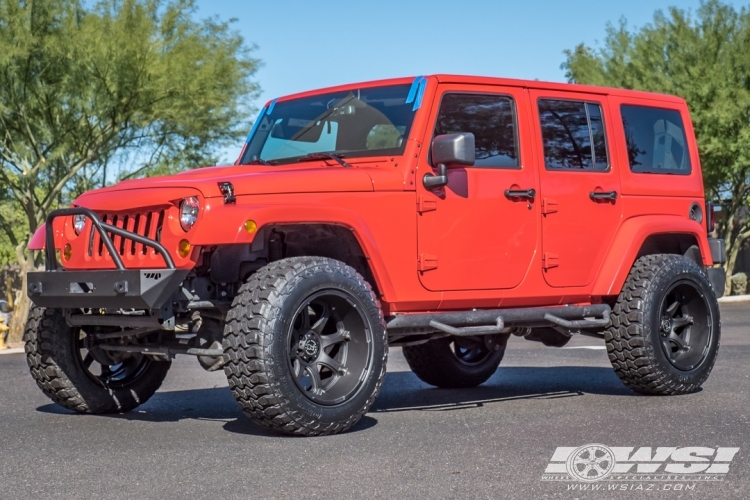 2012 Jeep Wrangler with 20" Black Rhino Glamis in Matte Black wheels