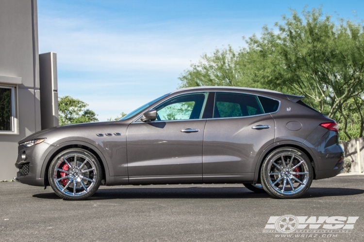 2017 Maserati Levante with 22" Lexani CSS-10 in Chrome wheels