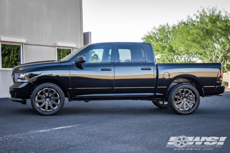 2014 Ram Pickup with 24" Heavy Hitters HH10 in Black wheels