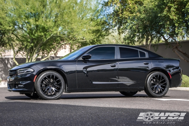 2015 Dodge Charger with 20" Giovanna Kilis in Gloss Black wheels