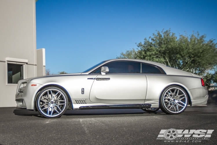 2015 Rolls-Royce Wraith with 24" Giovanna Bogota in Silver Machined wheels
