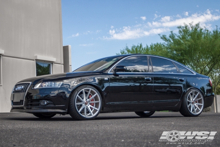 2008 Audi A6 with 20" Vossen VFS-1 in Silver Brushed wheels
