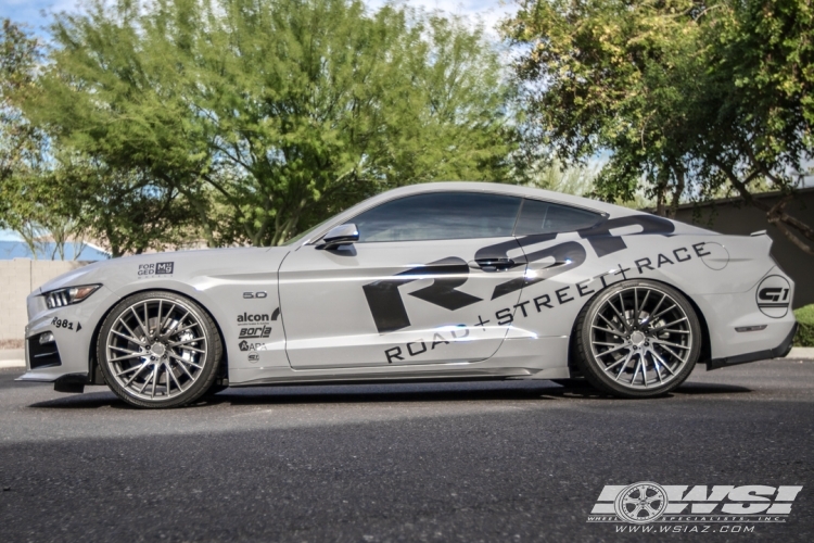 2016 Ford Mustang with 21" RSR R703 in Graphite wheels