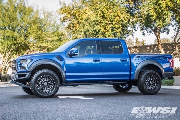 2017 Ford F-150 with 20" Hostile Off Road H108 Sprocket in Gloss Black Milled (Blade Cut) wheels