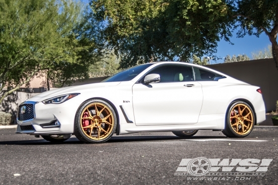 2017 Infiniti Q60 with 20" Rohana RFX5 in Gold wheels