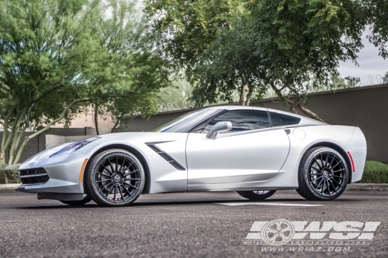 2016 Chevrolet Corvette with 20" Cray Mako (RF) in Gloss Black (Rotary Forged) wheels